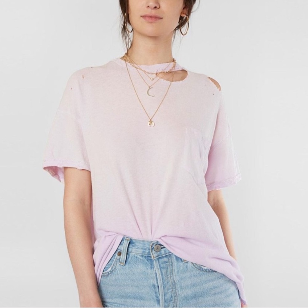 We The Free Oversized Distressed Lucky Tee